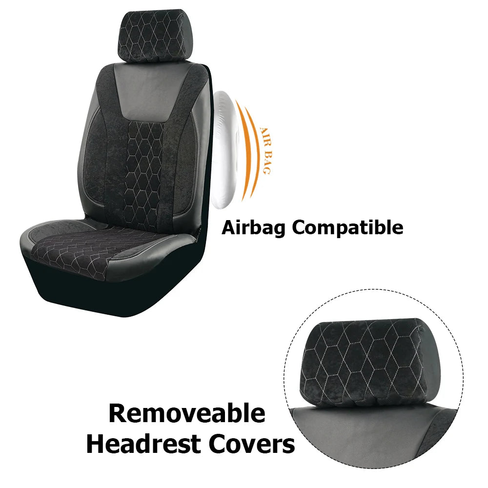 Universal 4mm Sponge Flannel Leather Winter Car Seat Covers Fit for most Car Suv Truck Van Car Accessories Interior