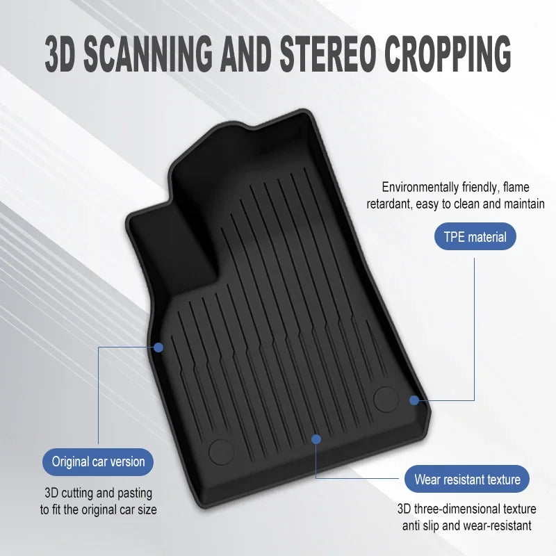 TPE Car Floor Mats for New Tesla Model Y Standard 2025+ Waterproof Cargo Liner Non-Slip Trunk Mats Foot Pads Luggage Mat ModelY
