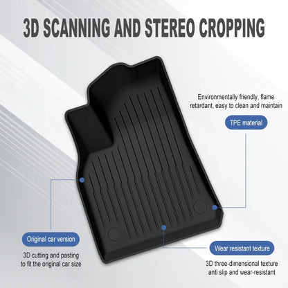 TPE Car Floor Mats for New Tesla Model Y Standard 2025+ Waterproof Cargo Liner Non-Slip Trunk Mats Foot Pads Luggage Mat ModelY