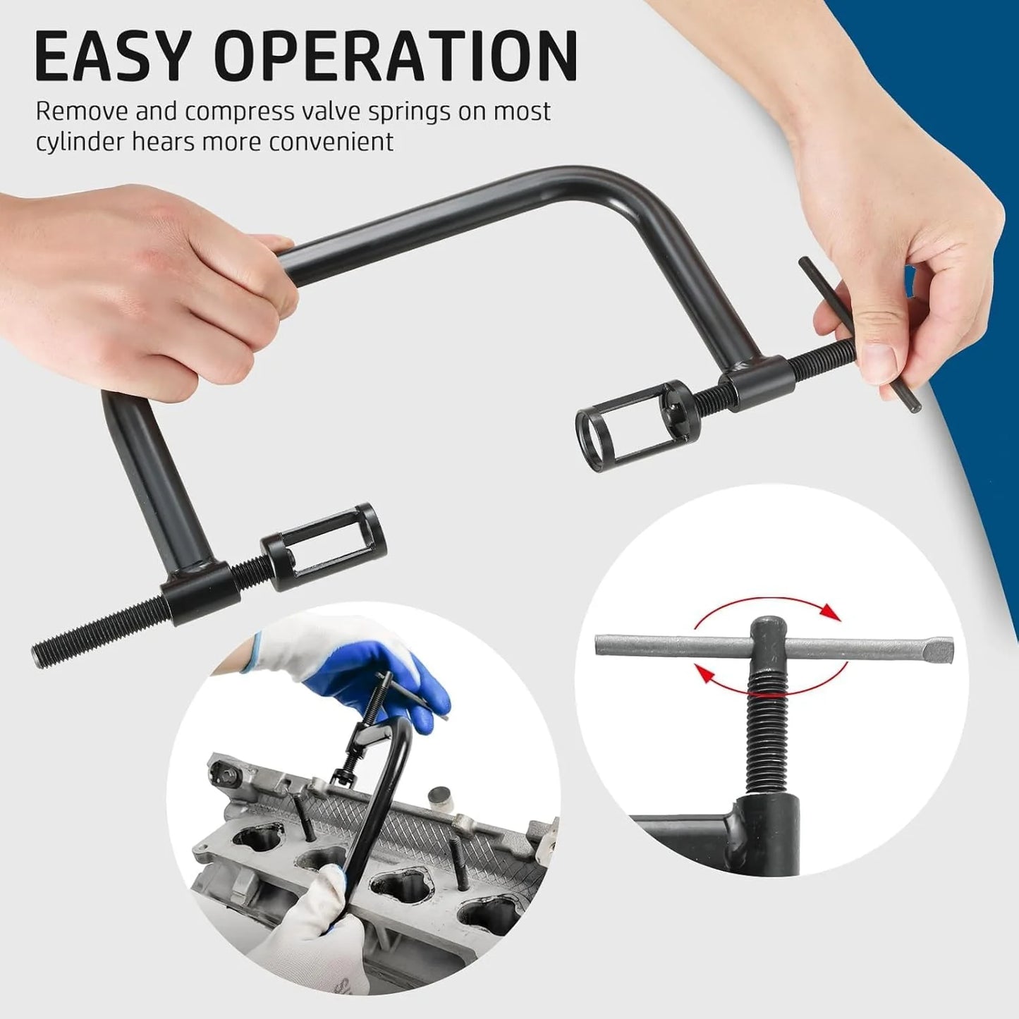 Valve Spring Compressor Kit Removal Installation Tool For Car Van Motorcycle Engine