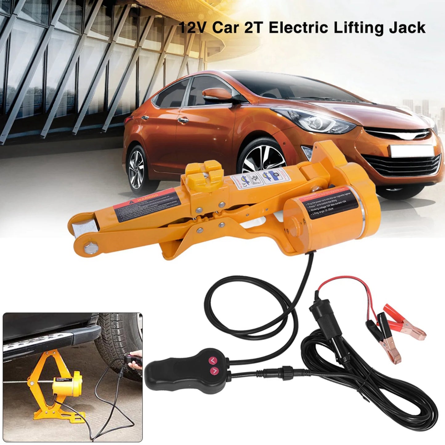 Electric Jack 2 Ton 12V  Automotive Car Automatic Electric Lifting Jack Garage and Emergency Equipment Lifting Jack Auto Jack
