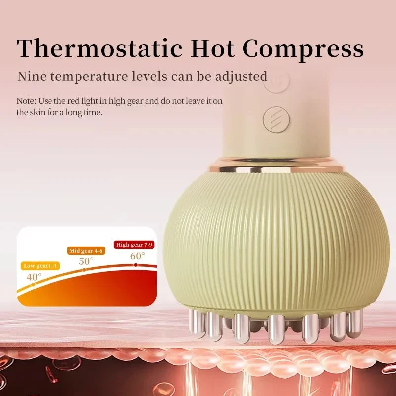 Cordless Electric Cupping Massager Hot Compress Scraping Device Negative Pressure Detox Body Acupoints heating meridian dredgin