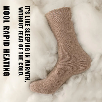 MiiOW Merino Wool Socks Thicken Thermal Winter Cushioned Heated Cold Resistant Cashmere Crew Sock Men Sheep Snow Warm Towel Sock