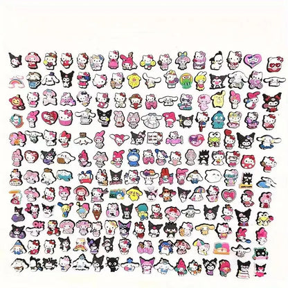 Mesuca Mixed Random Sanrio Hello KT 20-100 Shoe Charms For Sandals,Shoe Decoration Accessories Shoe Pins Great Gift For Men Wom