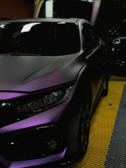 PET Ultra Matte Ghost Purple Vinyl Wrap Film Roll Self Adhesive Motorbike Car Wrapping Decal