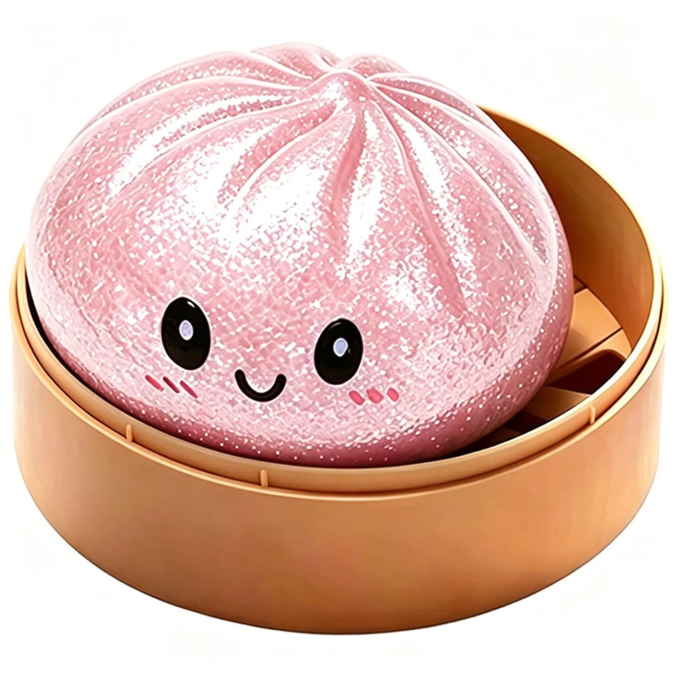 2026Glitter Dumpling Glitter Dumpling Squishy with Box Dumplings Sensory Squeeze Toy for Stress Relief