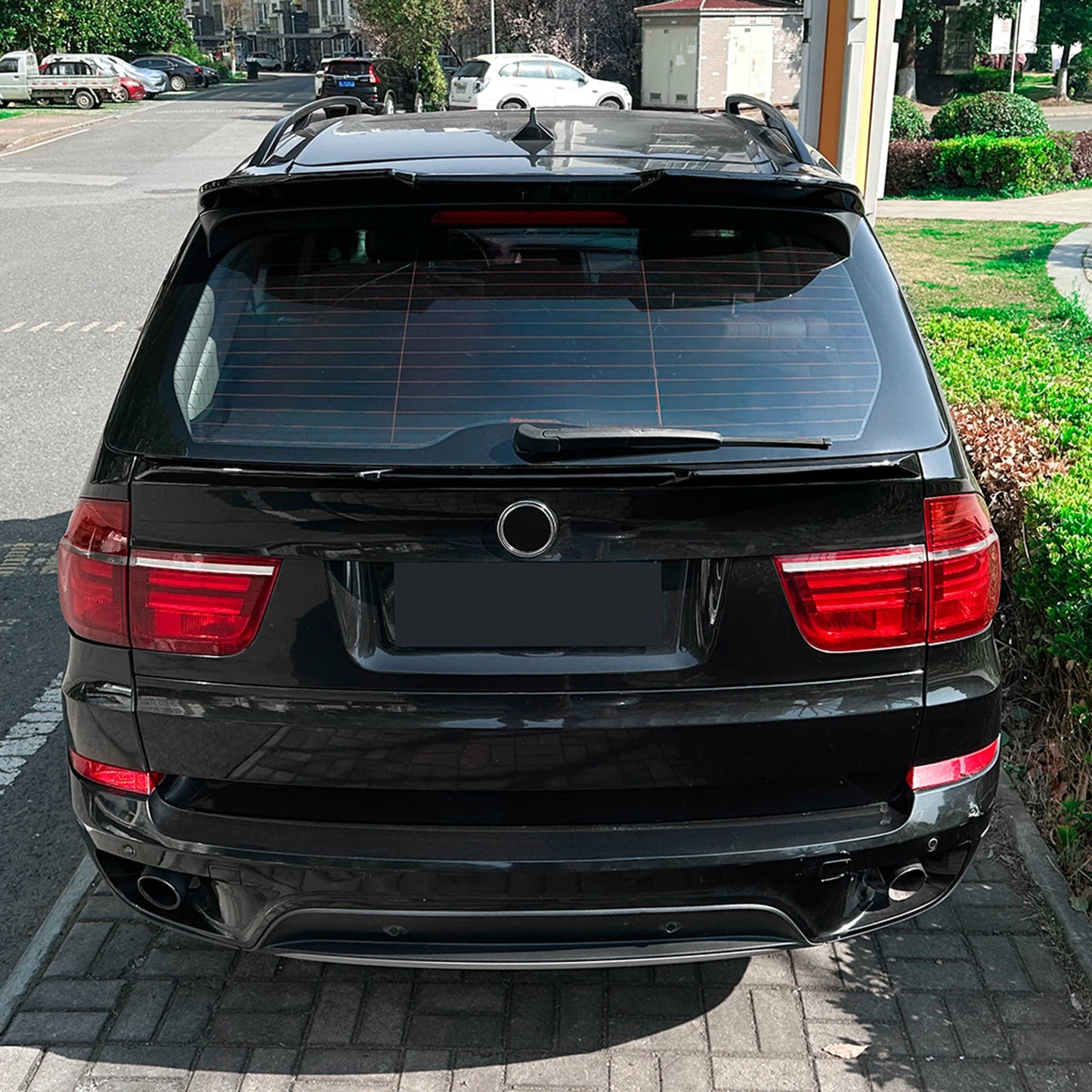 Car Spoiler Wing for BMW X5 E70 2008-2013 Rear Roof Trunk Splitter Tail Fin Guard Board External Decoration Accessories Tuning