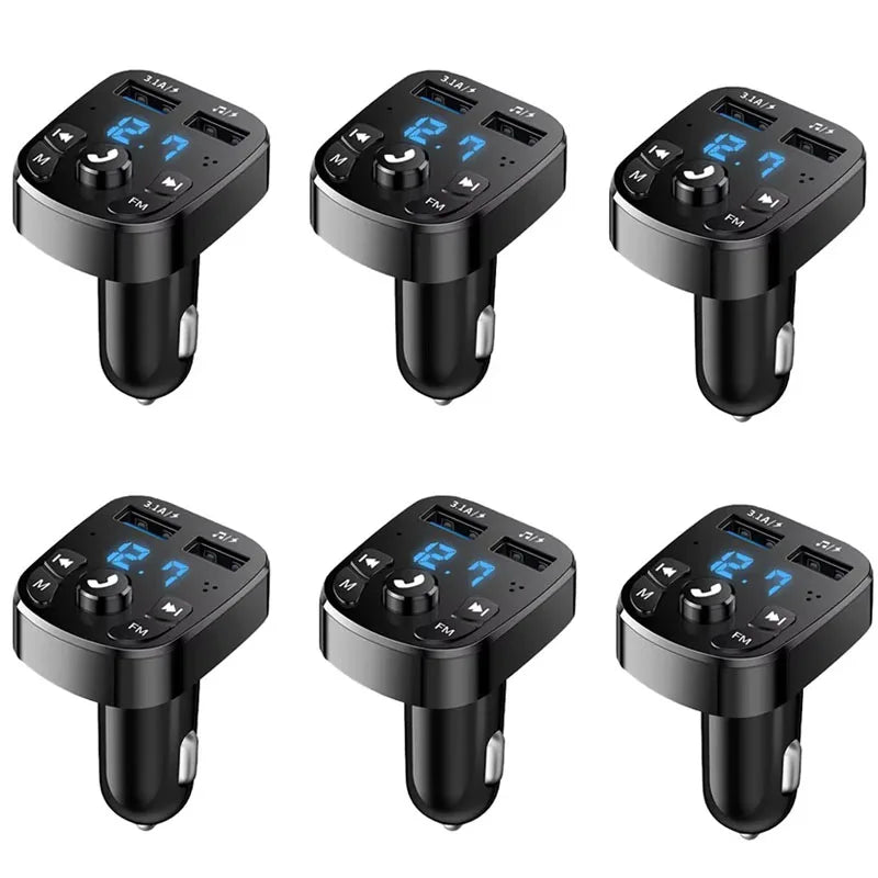 1-10Pcs Car Bluetooth Audio MP3 Player 3.1A Fast Charging Dual USB Car Charger Adapters Bluetooth FM Transmitter Receiver