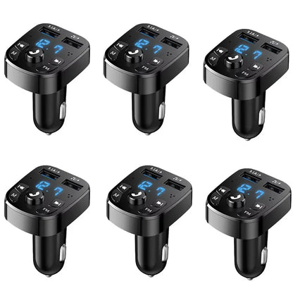 1-10Pcs Car Bluetooth Audio MP3 Player 3.1A Fast Charging Dual USB Car Charger Adapters Bluetooth FM Transmitter Receiver