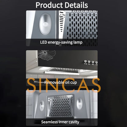 Kitchen Ventilator Suction Range Hood Strong Suction Force Small Stove Cooker Ceiling Mounted Smart Touch Cleaning Exhaust Hood
