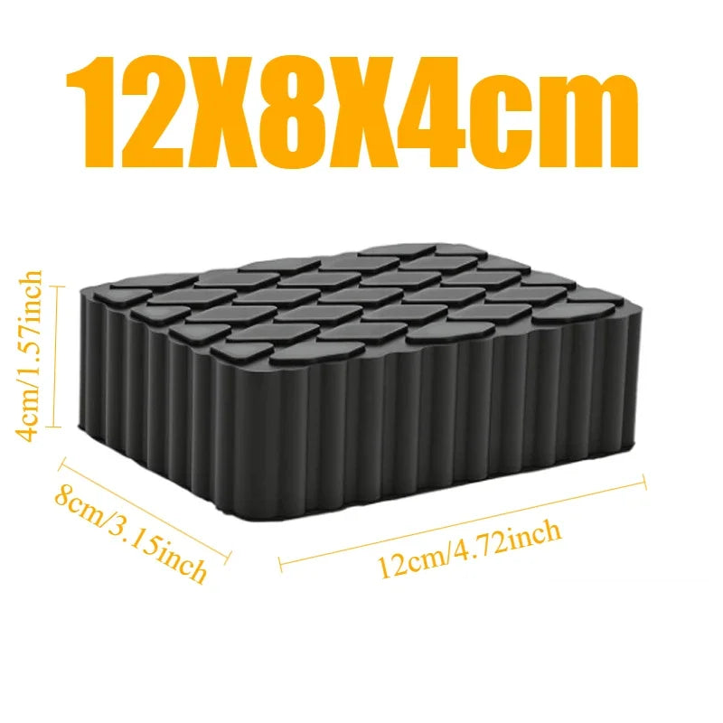 Solid Rubber Lifting Pads Heavy Duty Lifting Blocks Non-Slip Spacers for Car Jacks Sturdy Durable Protector for Jack and Racks