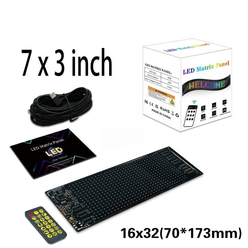 APP Remote Control Truck Devil Eye LED Pixel Panel Light 5V/2A DIY Custom Text Lighting Scrolling Foldable For Board Windshield
