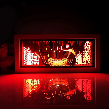 Anime Series Paper-Cut Light Room Bedroom Night Light Remote Control Colorful Light Box Atmosphere Light