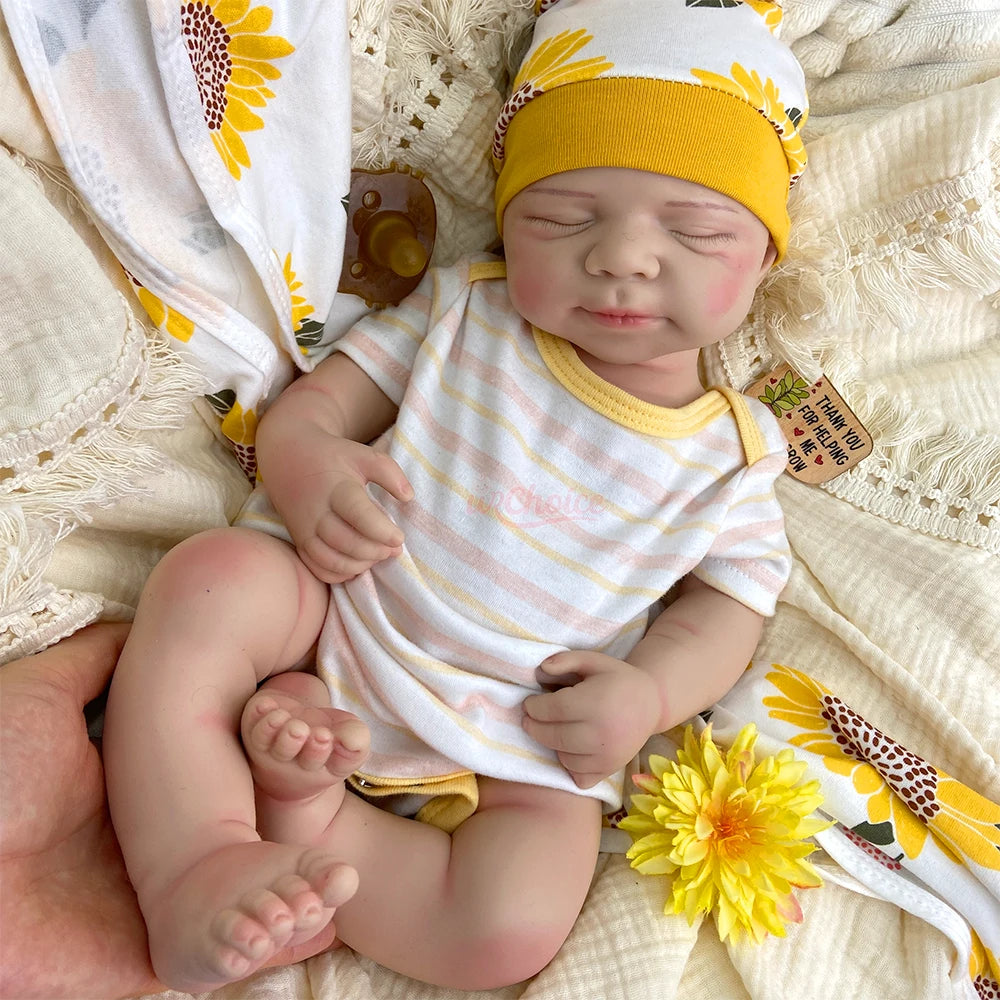 20Inch Open Mouth Pascale Full Soft Body Silicone Reborn Baby Lifelike Skin Veins Doll Anatomically Correct for Gift