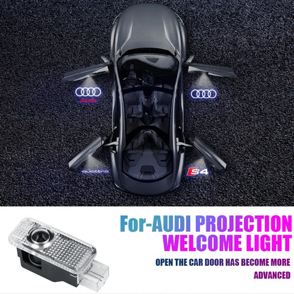 2Pcs HD Car Door Car sticker Lamp Car Door Welcome Light For Audi Sline Q3 A5 A7 A3 Q5 Q7 A4L RS Quattro S3 S4 S6 S5 S7 S8