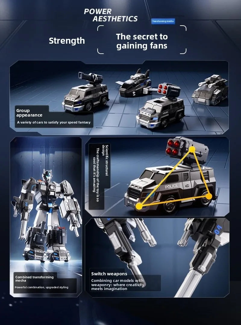 2026 New Magnetic Splicing Children's Toys Educational Building Blocks Assembled Transformers Robot Boy Birthday Gift