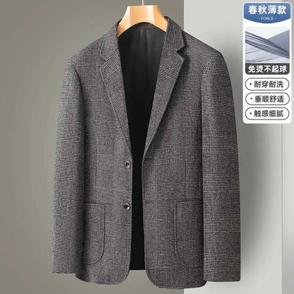 2025 New Business Dinner Gentleman Slim Gentleman Group Dress Fashion Men British Style Dress Best Man Plaid Plaid Plaid Blazer