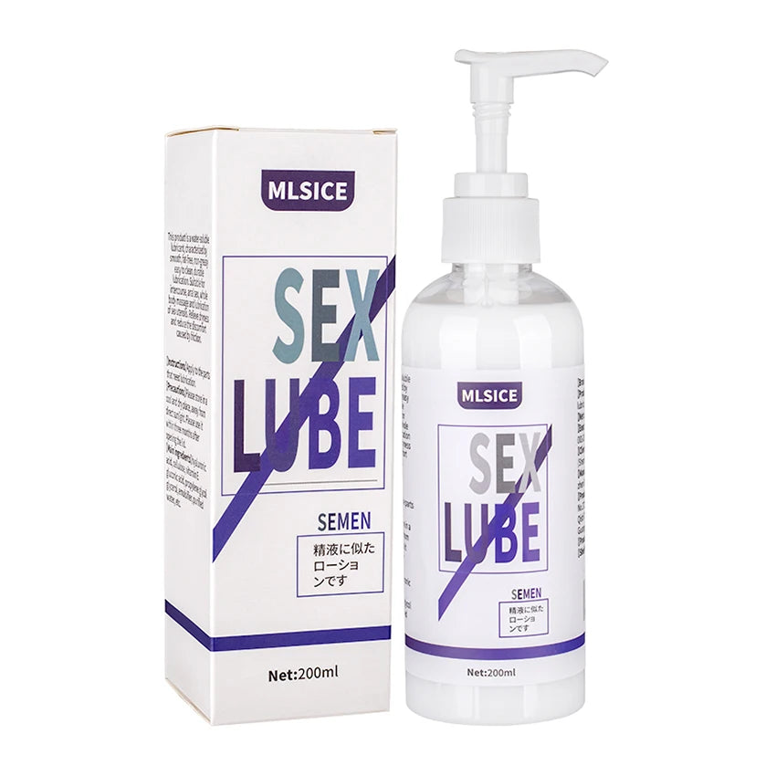 Water-based Semen Lube Anal Lubricant Gel Fist Lubrication For Sex Session 200ML Gay Women Men Lubricants Grease Sex Toy Oil 18