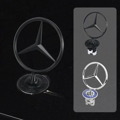 Car Bonnet Label Badge 3D Star Zinc Alloy Car Front Hood Emblem Mercedes Benz  W203 W204 W205 W206 W212 W213 W222 W223 E300 WWWA