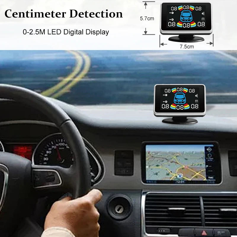 12V 16.5mm Parking Sensor Kit 6/8 Sensor Buzzer Reverse Radar Sound Alarm Indicator Probe System