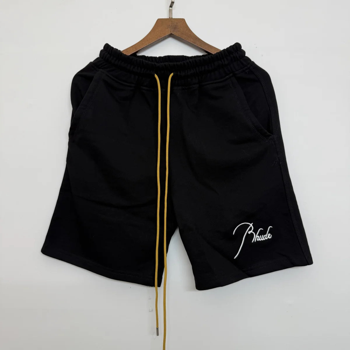 American Retro Street Style Men's Loose Fit Shorts Embroidered Lettering Casual Sporty Five-Point Pants Trendy Summer Wear