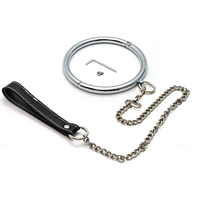 BDSM Collar Metal Bondage Collar Slave, 2 Size Neck Coller Sex Slave Role Play Necklace For Women Restraint BDSM Bondage Toys