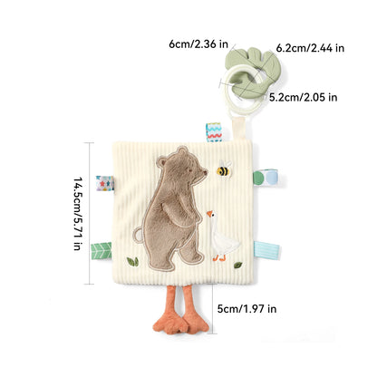 Soft Baby Sensory Toy Cloth Book Tissue Box Security Blanket Plush Cube Crinkle Sounds Mirror Fine Motor Skills 9 Styles Toys