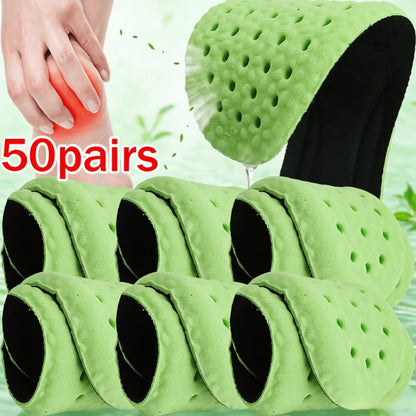 Breathable Deodorant Sports Insoles Inserts Shock Absorption Cushioning Shoe Pads Insoles Soft Comfortable Foot Care Accessories