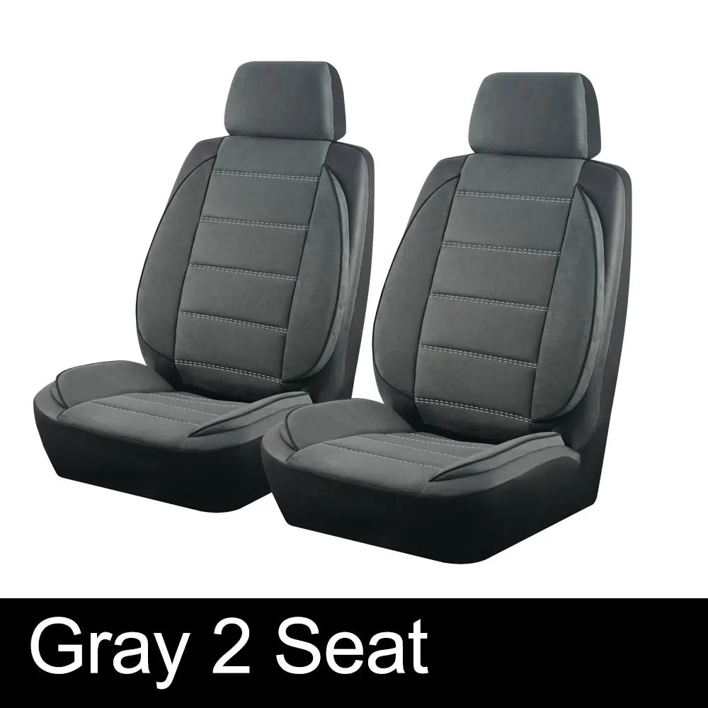 AUTOKING Universal Car Seat Covers Side Stereo Modeling Leather Fluff Car Seat Covers Fit For Most Car Accessories Interior
