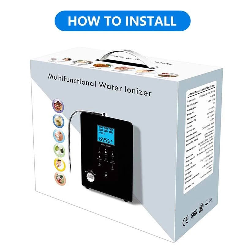Japan Tech Alkaline Water Machine Ionizers PH Water Filtration Device 9 Plates Plate Platinum Coating Alkaline Water Dispenser
