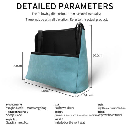 Car Seat Middle Hanging Organizer Multifunction Handbag Holder Storage Bag Car Armrest Hanging Organizer Pocket Phone Storage