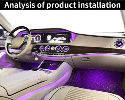 For Mercedes Benz W205 C-Class GLC X253 W213 E-Class W222 S-Class W117/W156/W176 CLA GLA Turbine Nozzle Air Vents Ambient Light