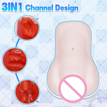 Japanese Anime Style Male Masturbator, 4 Layers of Material, Super Thick Fleshy Adult Masturbation Cup Sex Toy, Pocket Pussy 18+