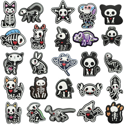25-100PCS X-ray Animals Shoe Charms For Sandals,Shoe Decoration Accessories Shoe Pins Great Gift For Men Wom