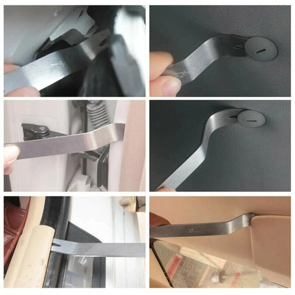 Car Inner Removal Tool 6pcs Kit Auto Car Radio Door Clip Panel Audio Removal Installer Pry Tool with Canvas Bag