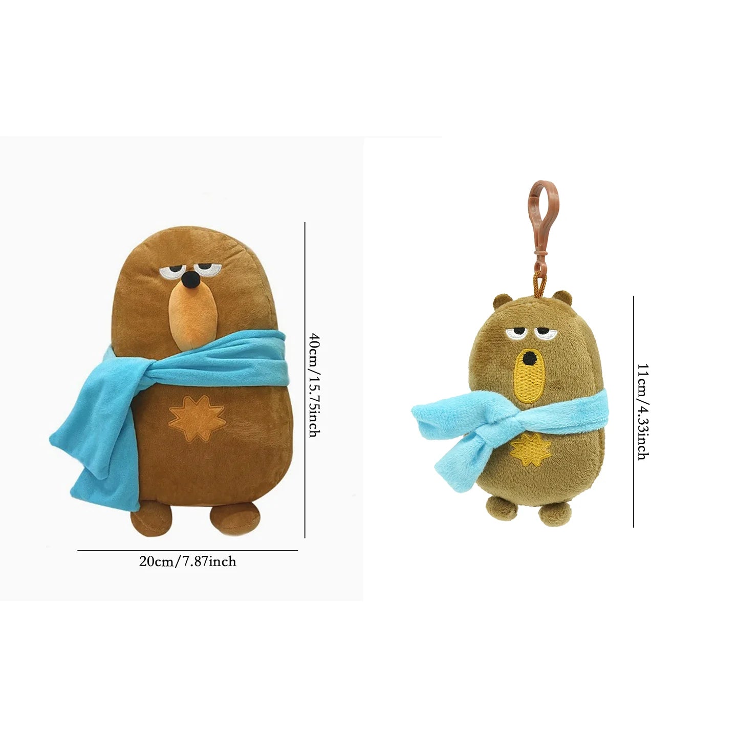 TreasuringU 2026 New Green Owl Plush Toy Kawaii Cute Bear Stuffed Dolls Cool Purple Girls Plushie Duobuff Children Birthday Gift