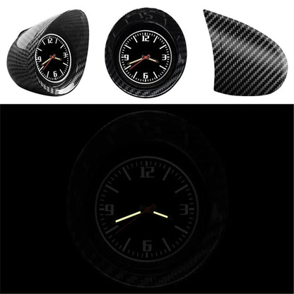 Luminous Quartz Clocks Carbon Fiber Car Styling Watch Auto car electronics MIni Dashboard Clock car accessories waterproof clock