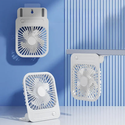 Eary Portable Magnetic Fan With 1200mAh Battery Usb Rechargeable 180 Adjustable 4 Speed Wind Personal Ultra-thin Air Cooling Fan