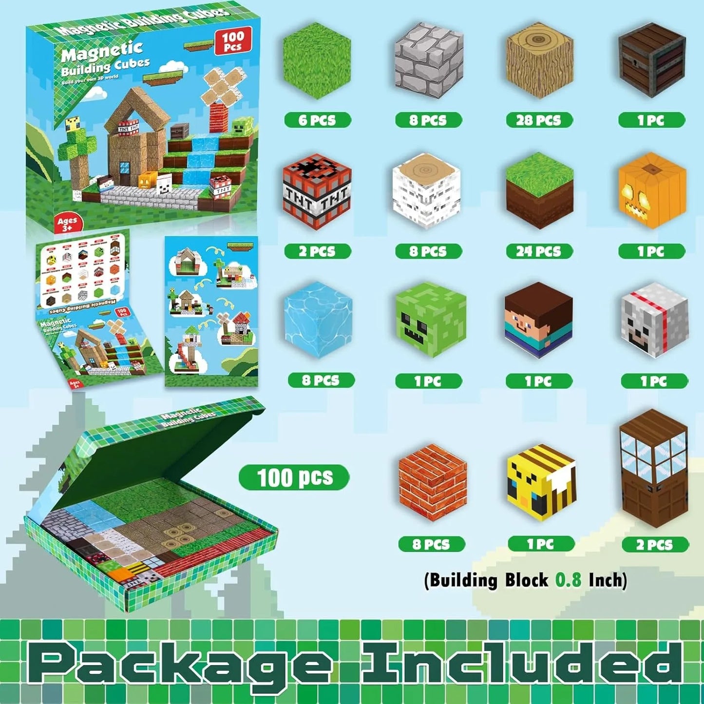 Magnetic Blocks Award Winning Educational Set, Children Toys Montessori Constructor Building Blocks Children Toys Gifts