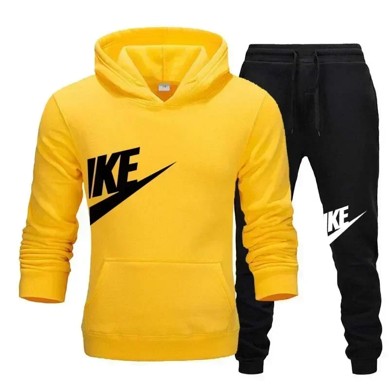 2025 Men's Sport Outfit, fashionable men's and women's casual suit hooded sweatshirt outdoor winter/spring sport hooded sweats