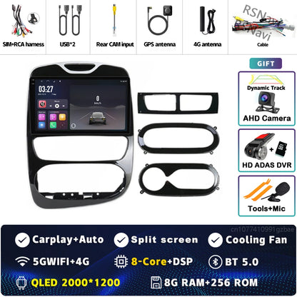 Android 15 Carplay Auto WIFI+4G For Renault Clio 3 4 2012 2013 2015 - 2018 Car Radio GPS Stereo Multimedia Player 2din Wireless