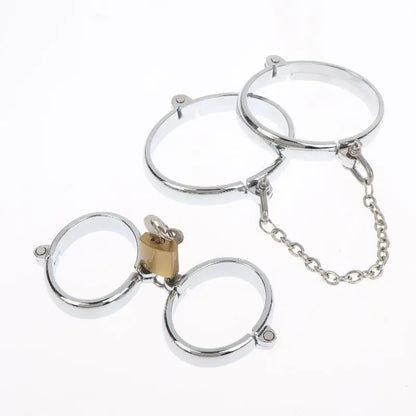 DIY Metal Tool Lock Elliptical Metal Ring Chain Bdsm Home Men's And Women's Slave Restraint Tool Parts Accessories Sex Products