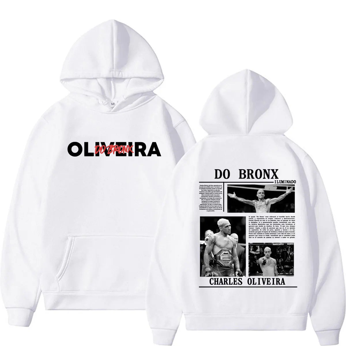 Limited Do Bronx Charles Oliveira Graphic Hoodies Men Women Harajuku Retro Gothic Sweatshirt Casual Fleece Long Sleeve Pullovers