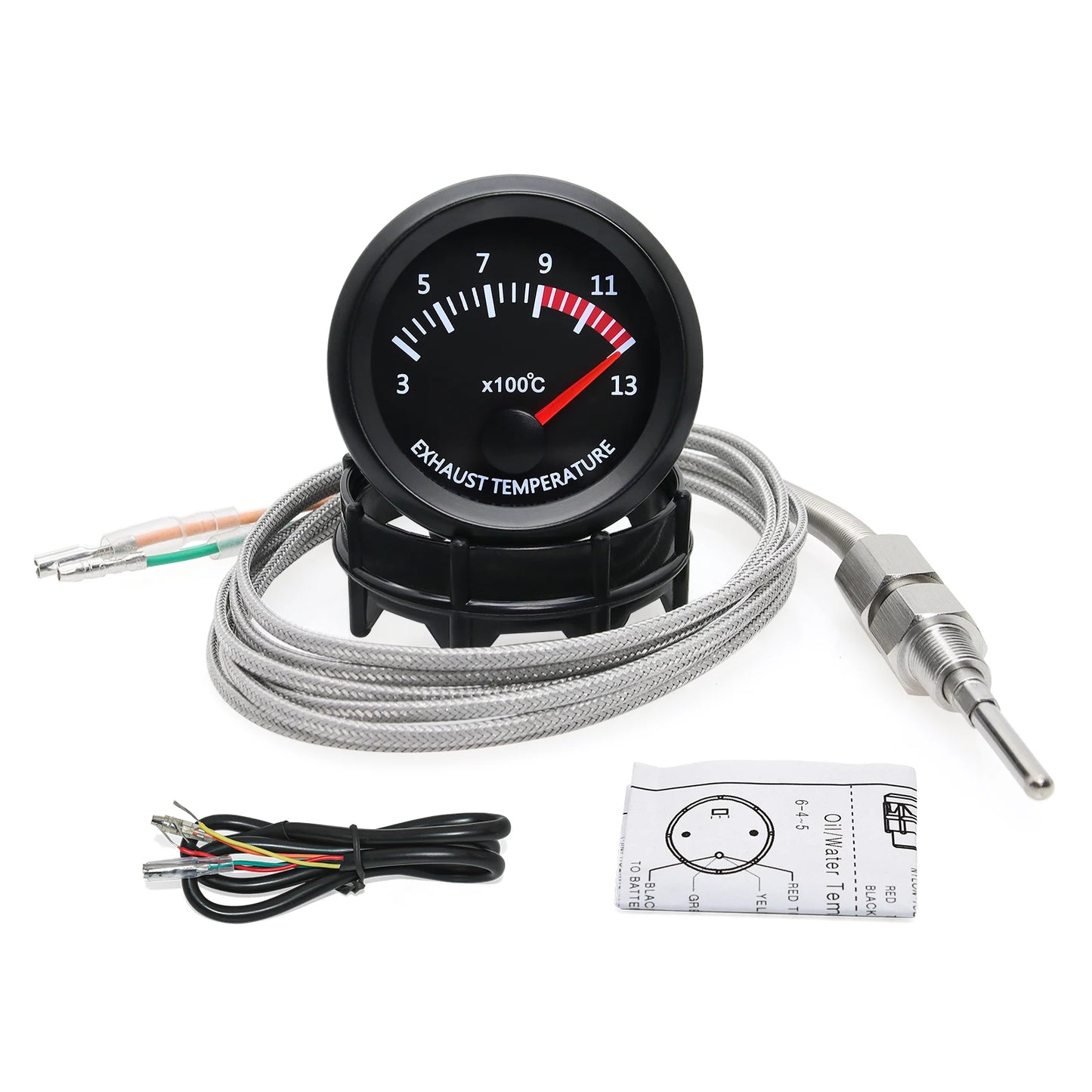 2'' 52mm Racing Car Indicator Water Temp Gauge Oil Temp Meter Voltmeter Oil Press Vacuum Boost Air Fuel Ratio EGT Instrument