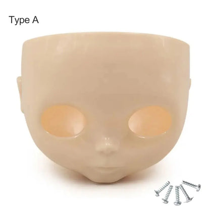 1/6 DBS Blyth Doll Face Without Makeup Faceplate Backplate Screws for DIY Makeup Newbie Practice Custom Doll Toys Accessories