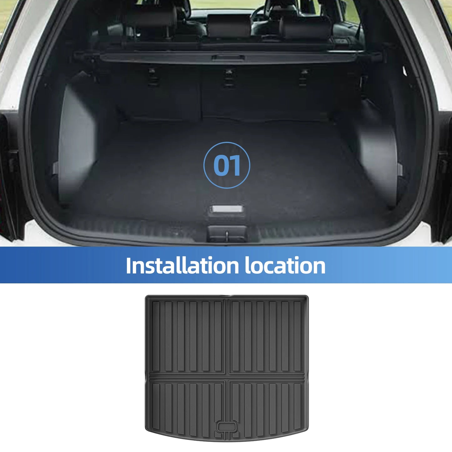for Ssangyong Torres EVX 2023-2026 Car Cargo Liner Trunk Pad TPE 3D All Weather Waterproof Car Accessories Black