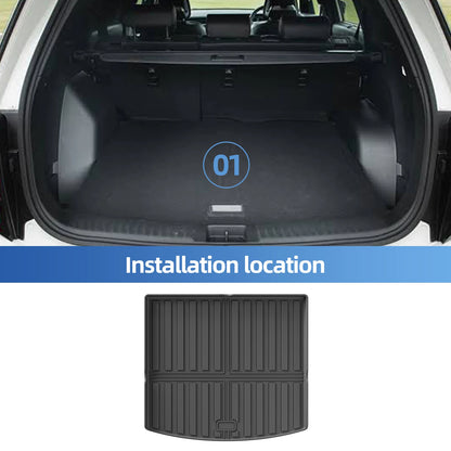 for Ssangyong Torres EVX 2023-2026 Car Cargo Liner Trunk Pad TPE 3D All Weather Waterproof Car Accessories Black
