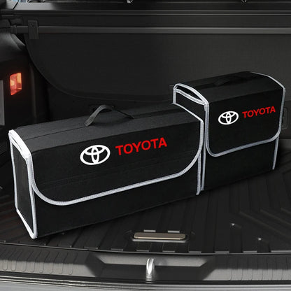 Car interior sticker Car Trunk Storage Box Foldable Felt Organizer Stowing Tidying Box For Toyota Corolla Camry rav4 Yaris hilux
