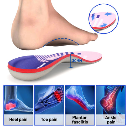 iFitna Plantar Fasciitis Metatarsal Pain Relief Orthopedic Insole Flat Feet  Men Wome Standing All Day High Arch Support Insert