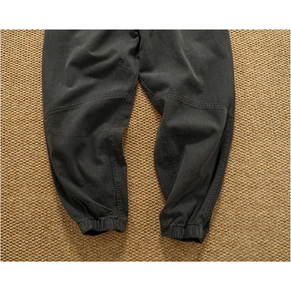 Heavy thick slim workwear casual pants for men in autumn and winter